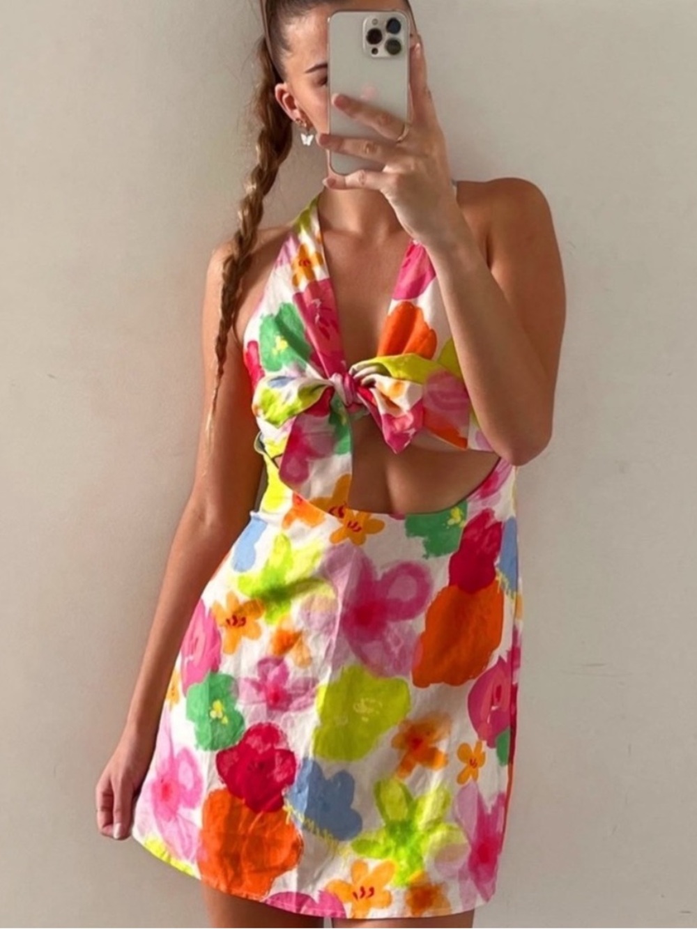 Peppermayo Linen Women’s Floral Mini Dress